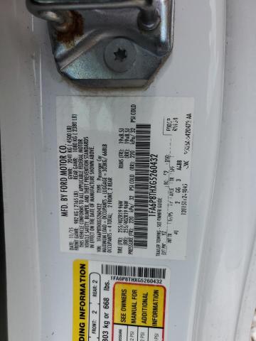 2016 Ford Mustang VIN: 1FA6P8THXG5260432 Lot: 58084274