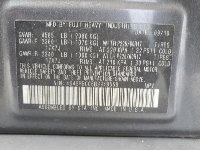 2011 Subaru Outback 2.5I Premium VIN: 4S4BRBCC6B3348558 Lot: 58607904