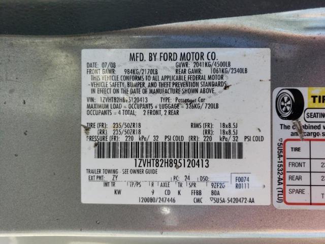 2009 Ford Mustang Gt VIN: 1ZVHT82H895120413 Lot: 60806384