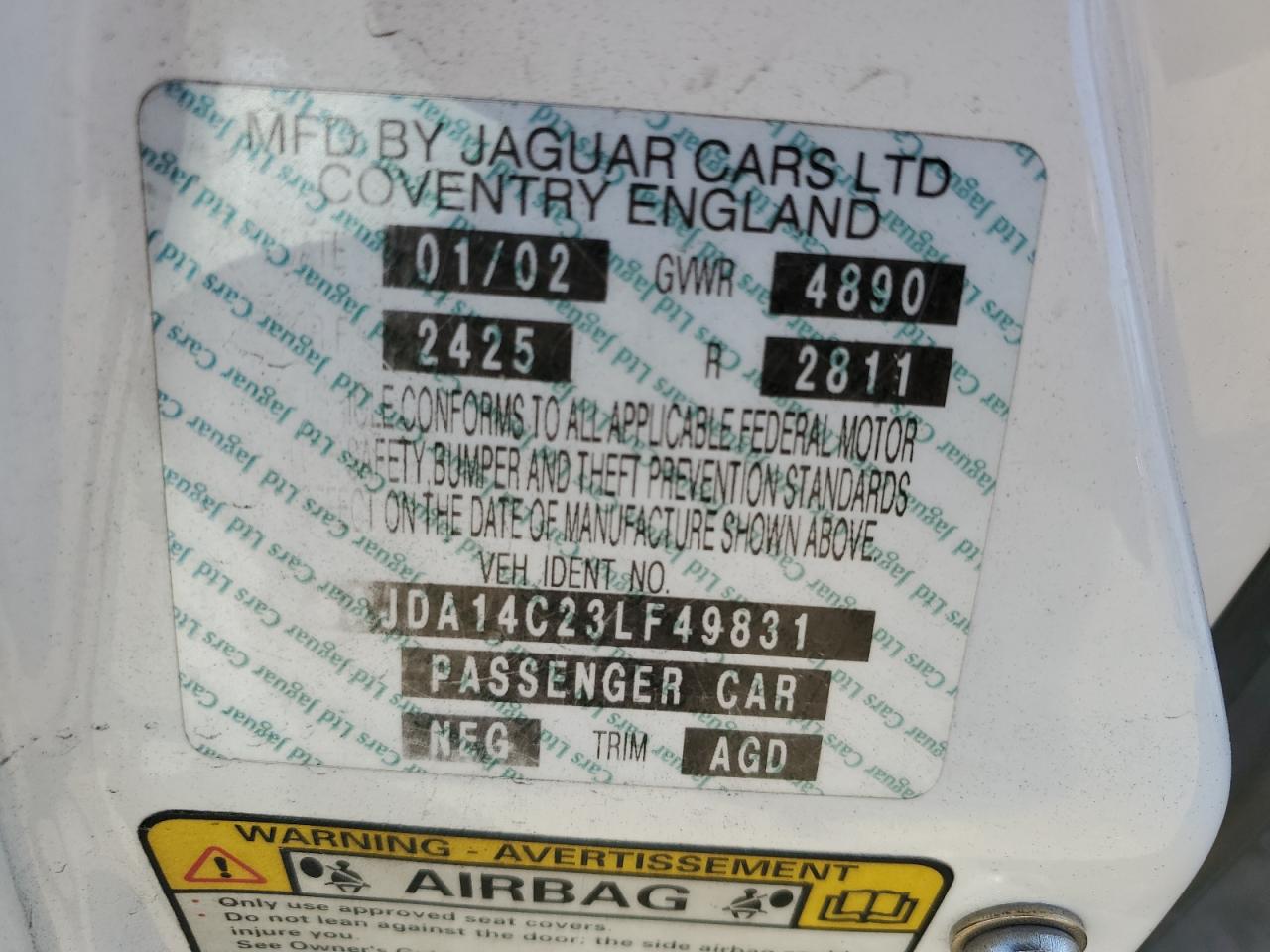 SAJDA14C23LF49831 2003 Jaguar Xj8