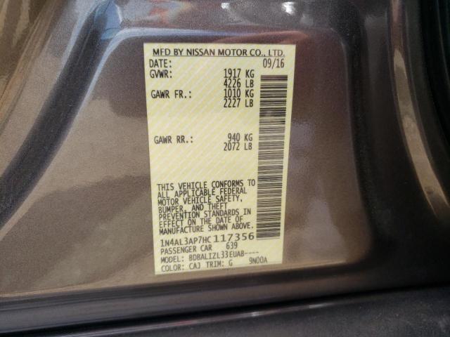 2017 NISSAN ALTIMA 2.5 - 1N4AL3AP7HC117356