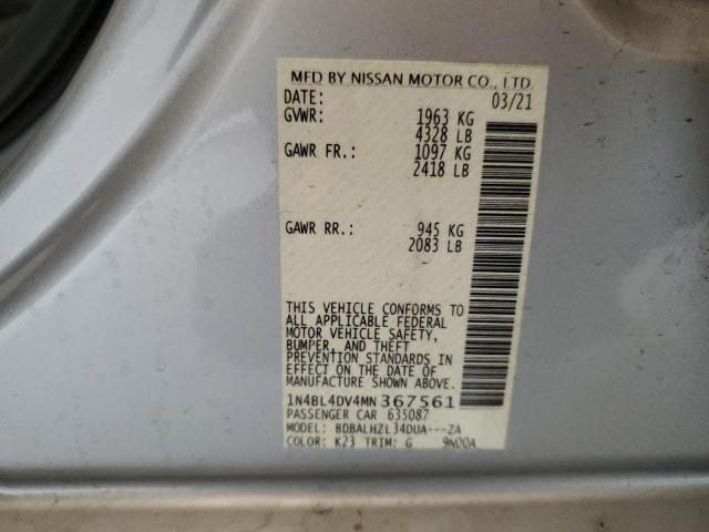 1N4BL4DV4MN367561 2021 NISSAN ALTIMA - Image 12