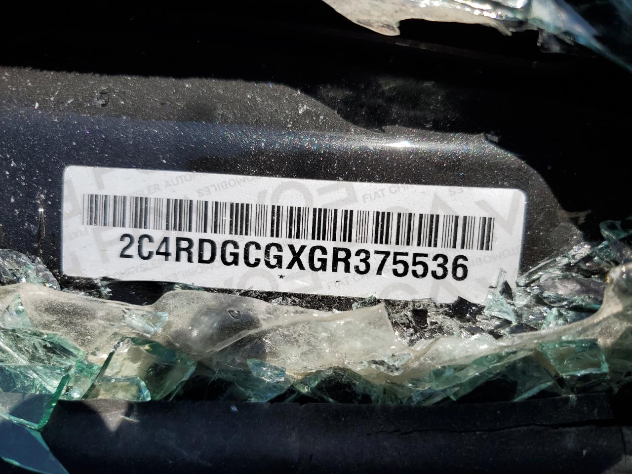 2C4RDGCGXGR375536 2016 Dodge Grand Caravan Sxt