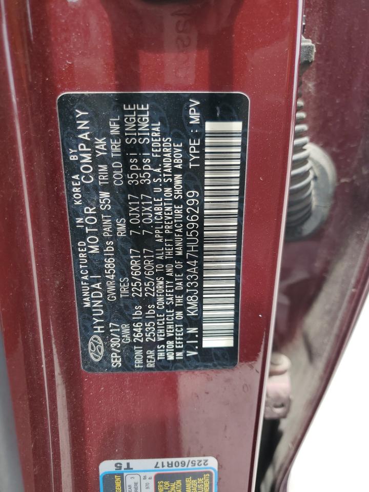 KM8J33A47HU596299 2017 Hyundai Tucson Limited