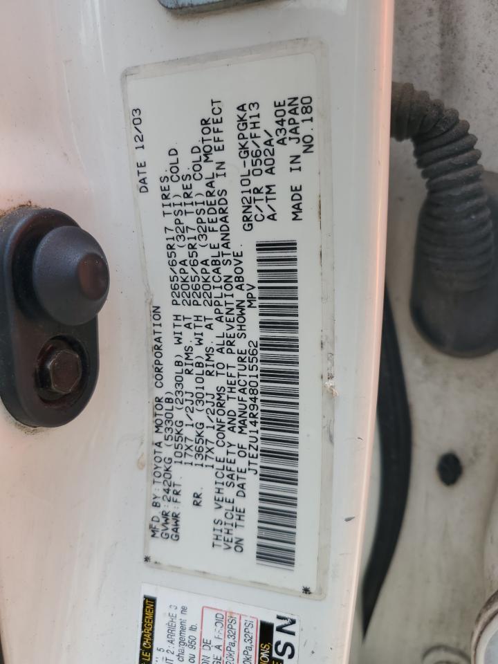 JTEZU14R948015562 2004 Toyota 4Runner Sr5