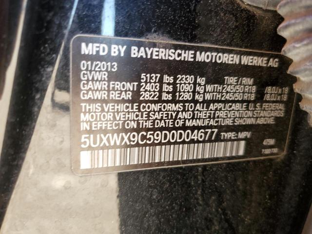 2013 BMW X3 xDrive28I VIN: 5UXWX9C59D0D04677 Lot: 58924364