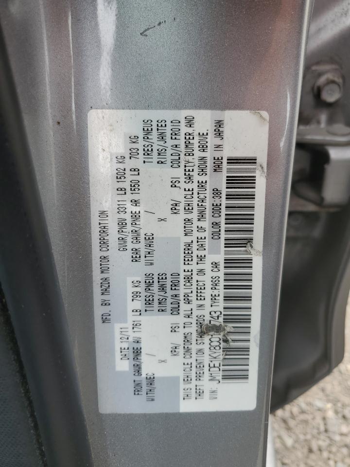 JM1DE1KY8C0142743 2012 Mazda Mazda2