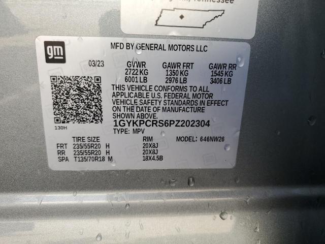 2023 Cadillac Xt6 Premium Luxury VIN: 1GYKPCRS6PZ202304 Lot: 59818424