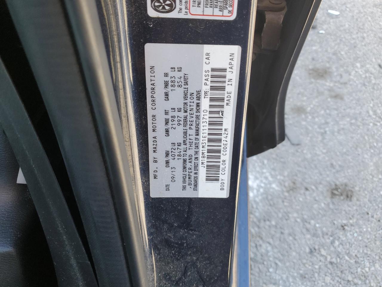 JM1BM1M31E1113710 2014 Mazda 3 Grand Touring