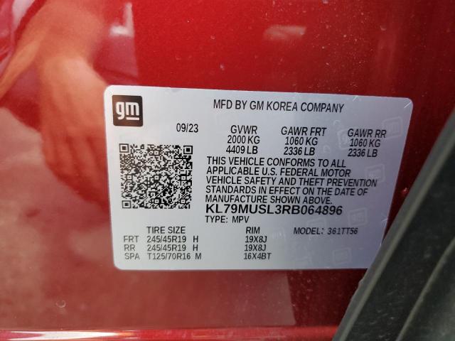 2024 Chevrolet Trailblazer Rs VIN: KL79MUSL3RB064896 Lot: 56580044