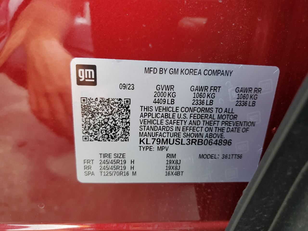 KL79MUSL3RB064896 2024 Chevrolet Trailblazer Rs