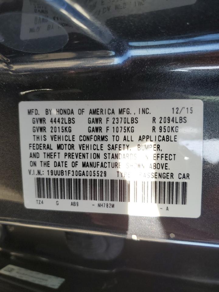 19UUB1F30GA005529 2016 Acura Tlx