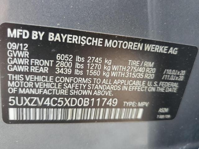 VIN 5UXZV4C5XD0B11749 2013 BMW X5, Xdrive35I no.12