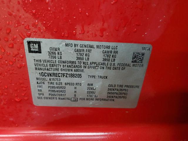 2015 CHEVROLET 1500 SILVE - 1GCVKREC7FZ188205