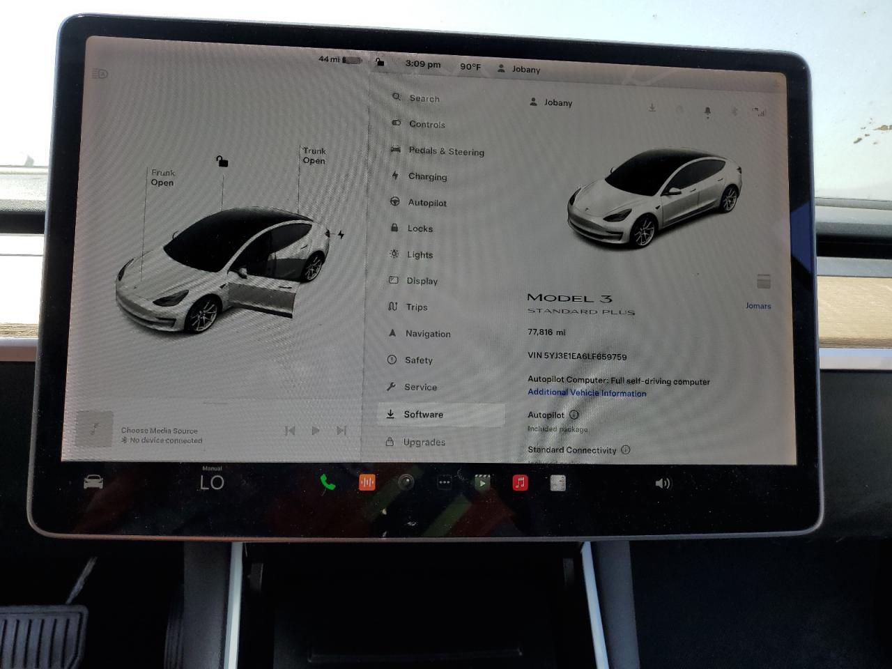 Lot #2987033789 2020 TESLA MODEL 3