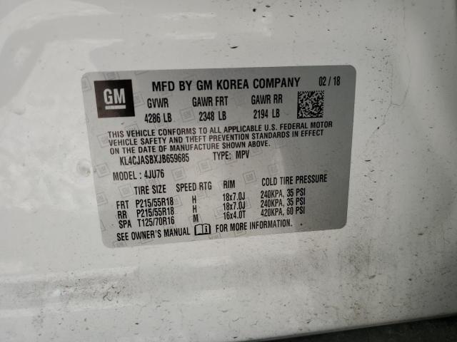 2018 Buick Encore Preferred VIN: KL4CJASBXJB659685 Lot: 60813944