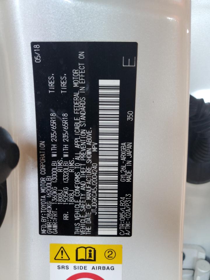 JTJDGKCA5J2004240 2021 Lexus Rx 450H L Base