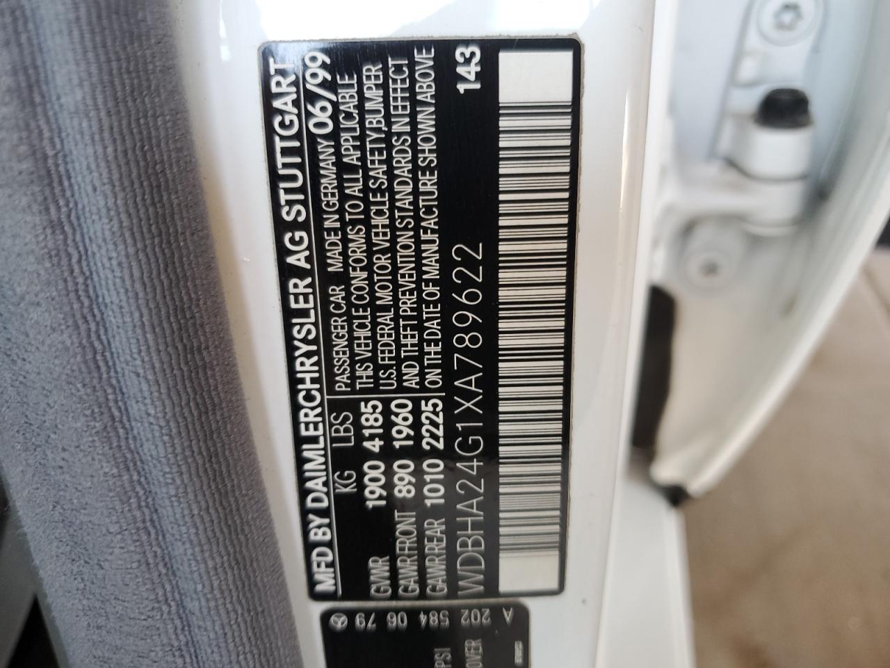 WDBHA24G1XA789622 1999 Mercedes-Benz C 230