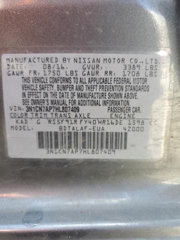 2017 NISSAN VERSA S - 3N1CN7AP7HL807409
