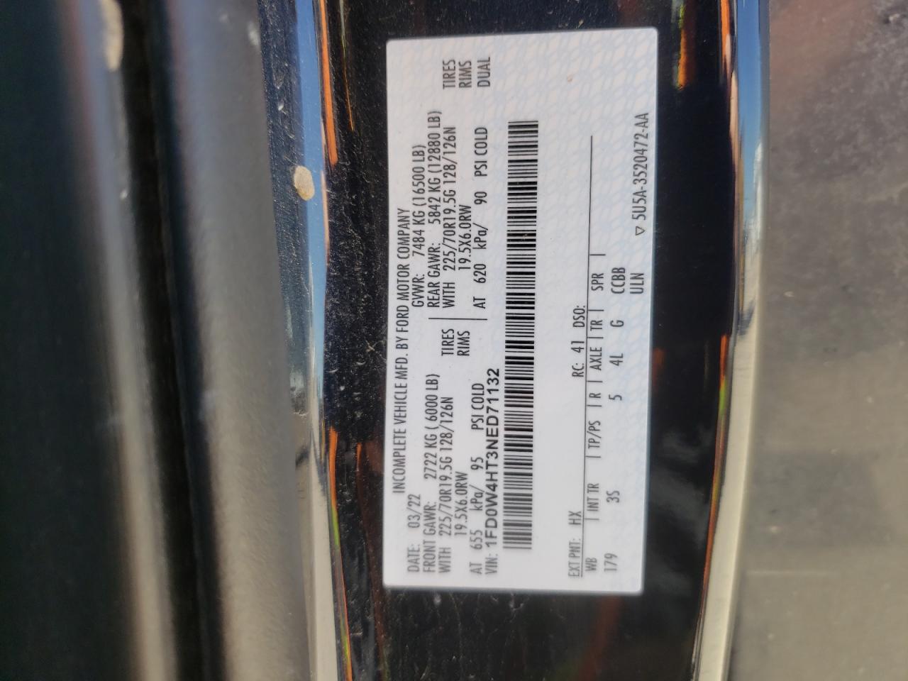 1FD0W4HT3NED71132 2022 Ford F450 Super Duty