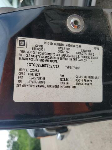 1996 GMC Sierra C2500 VIN: 1GTGC29J6TE527772 Lot: 59311124