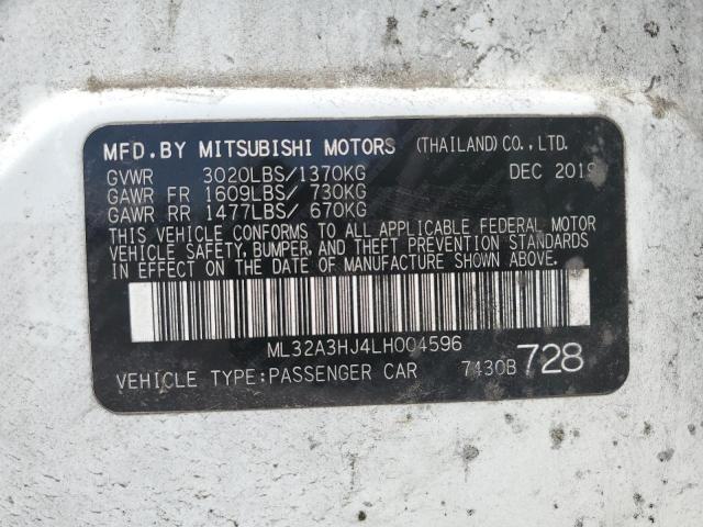 2020 Mitsubishi Mirage Es VIN: ML32A3HJ4LH004596 Lot: 56905684