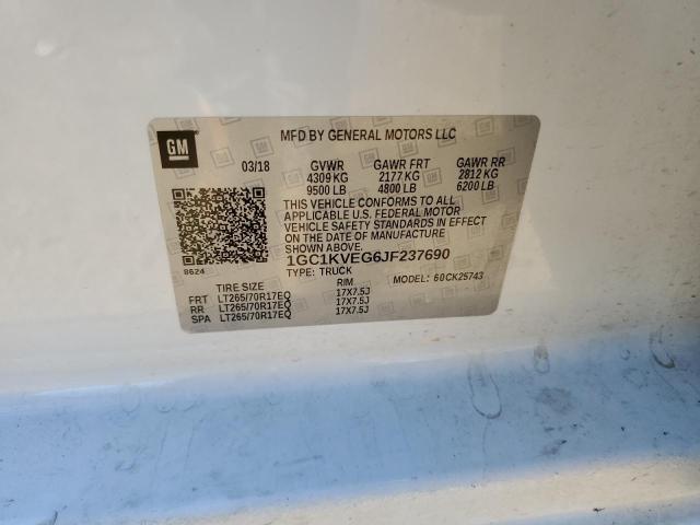 2018 CHEVROLET K2500 - 1GC1KVEG6JF237690