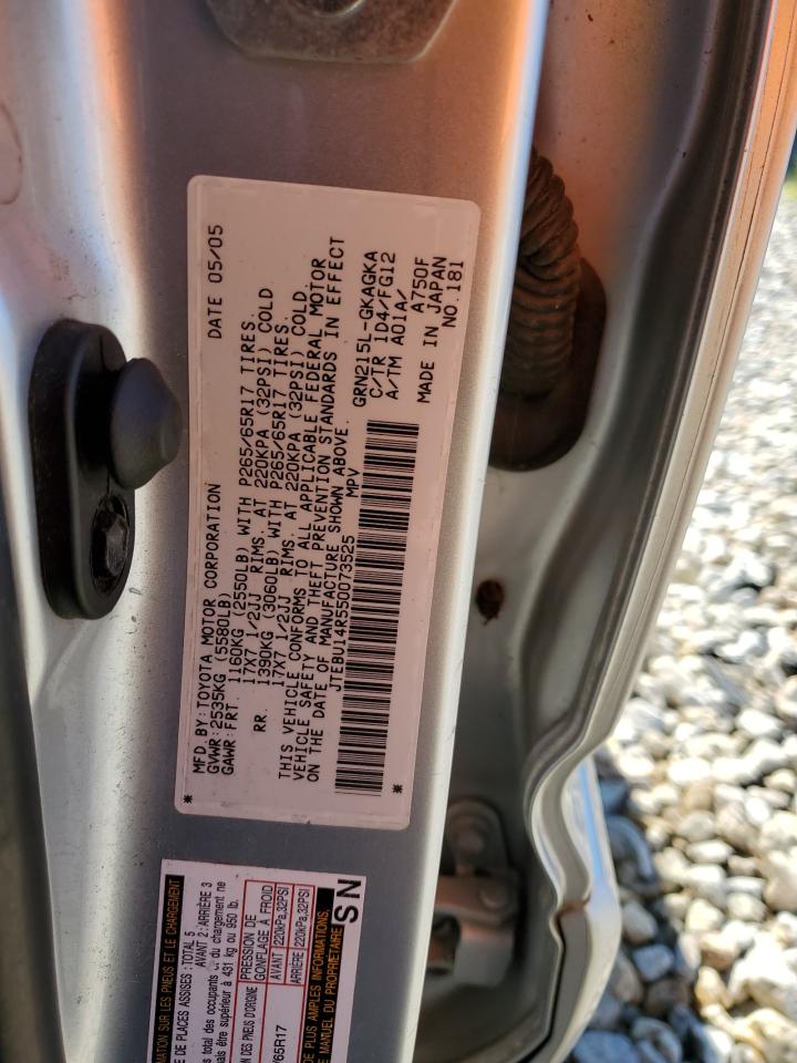 JTEBU14R550073525 2005 Toyota 4Runner Sr5