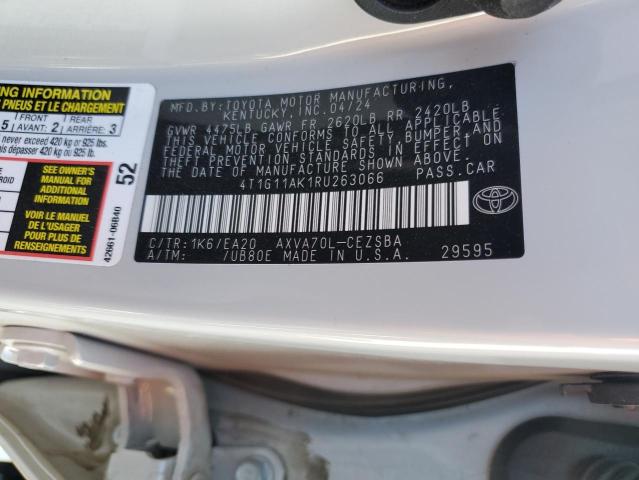 VIN 4T1G11AK1RU263066 2024 Toyota Camry, Se Night S... no.12