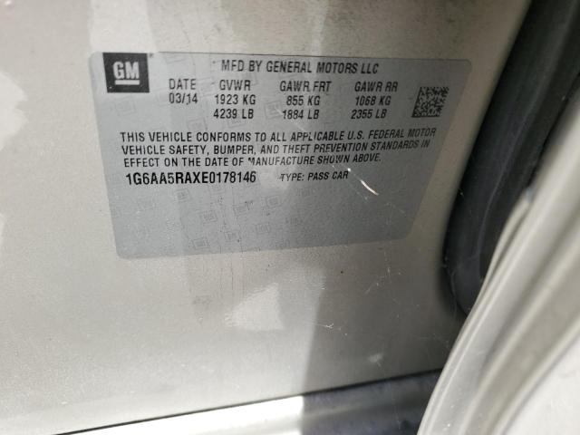 2014 Cadillac Ats VIN: 1G6AA5RAXE0178146 Lot: 57440224