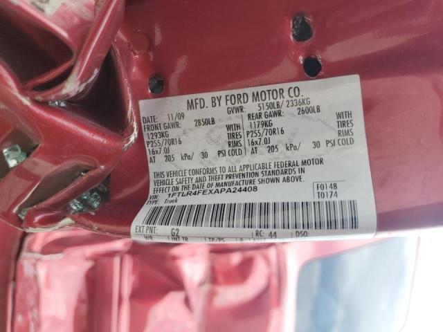 2010 Ford Ranger Super Cab VIN: 1FTLR4FEXAPA24408 Lot: 59015584