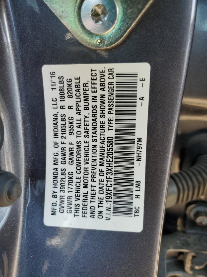 19XFC1F3XHE205580 2017 Honda Civic Ex 19XFC1F3XHE205580 2017 Honda Civic Ex