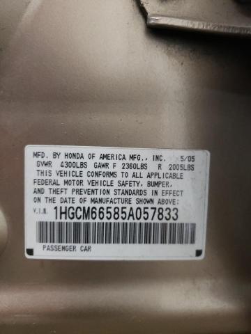 2005 Honda Accord Ex VIN: 1HGCM66585A057833 Lot: 57771694