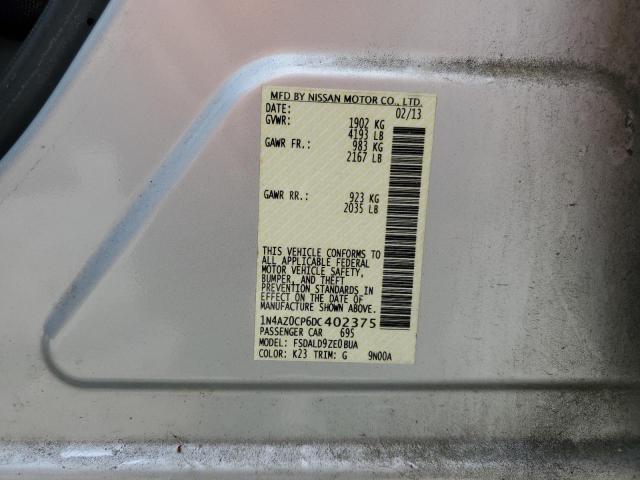 2013 NISSAN LEAF - 1N4AZ0CP6DC402375