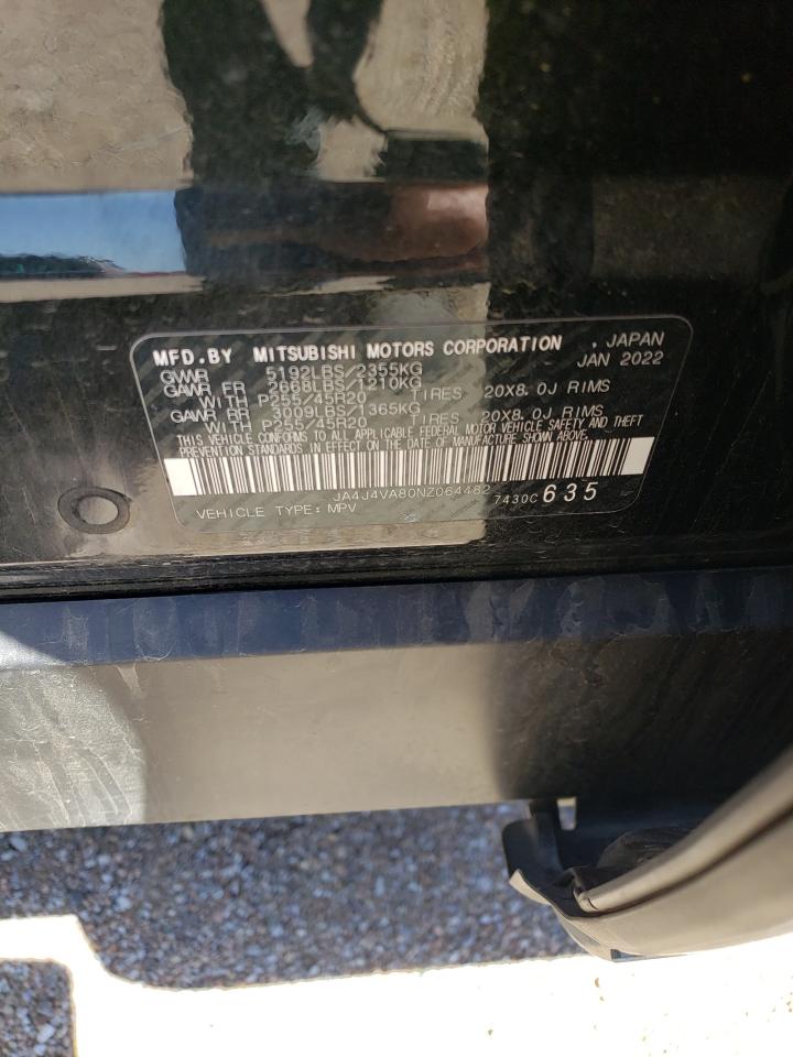 JA4J4VA80NZ064482 2022 Mitsubishi Outlander Sel