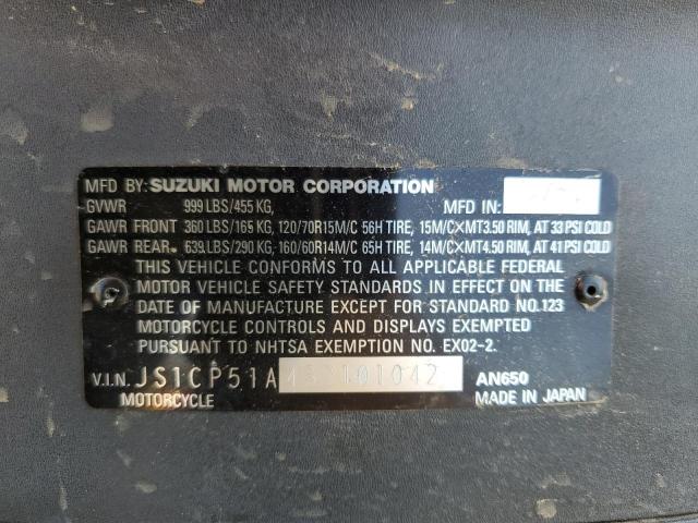 2003 SUZUKI AN650 K3 - JS1CP51A432101042