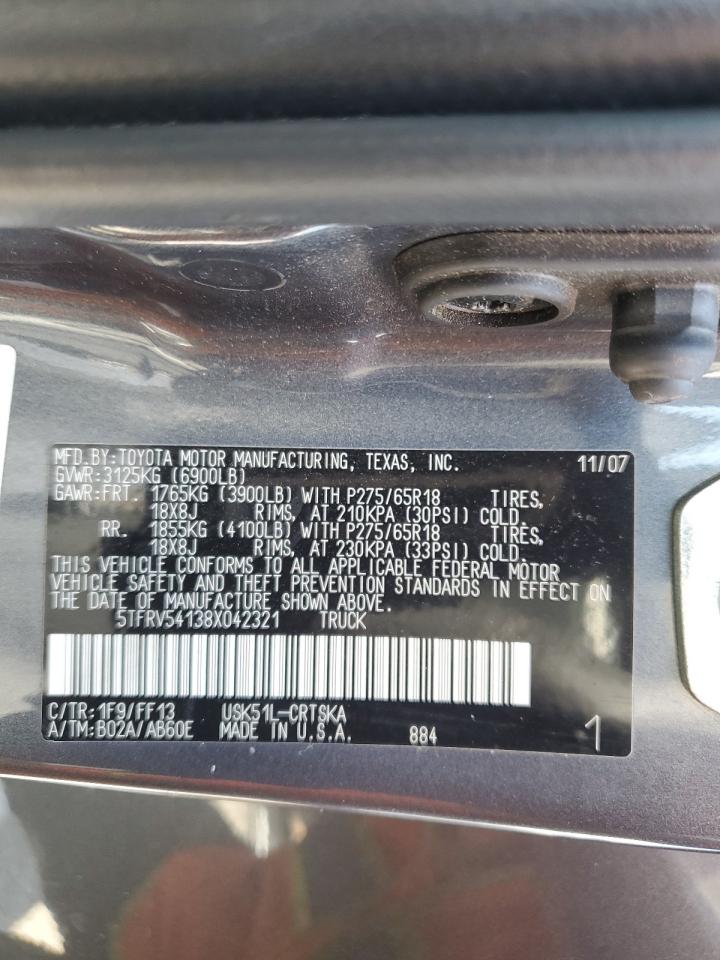 5TFRV54138X042321 2008 Toyota Tundra Double Cab