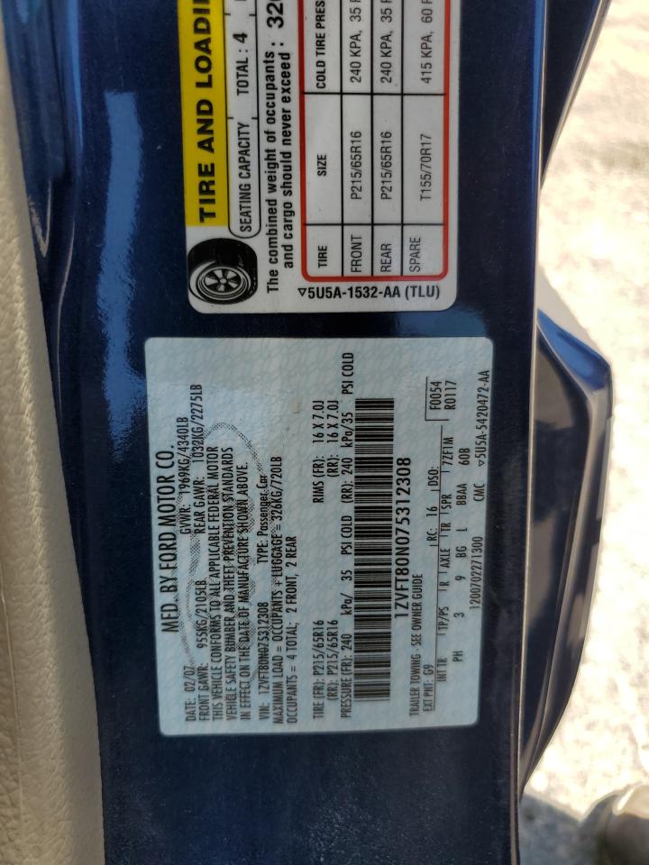 1ZVFT80N075312308 2007 Ford Mustang
