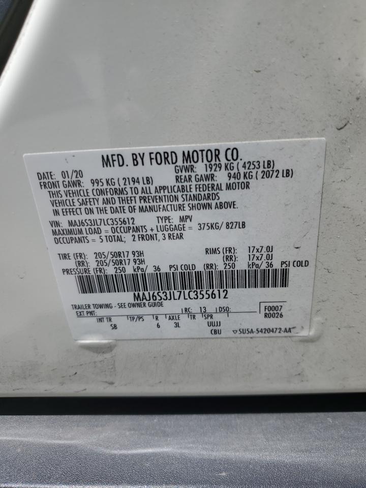 MAJ6S3JL7LC355612 2020 Ford Ecosport Ses