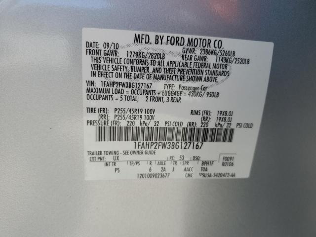 2011 Ford Taurus Limited VIN: 1FAHP2FW3BG127167 Lot: 59919694