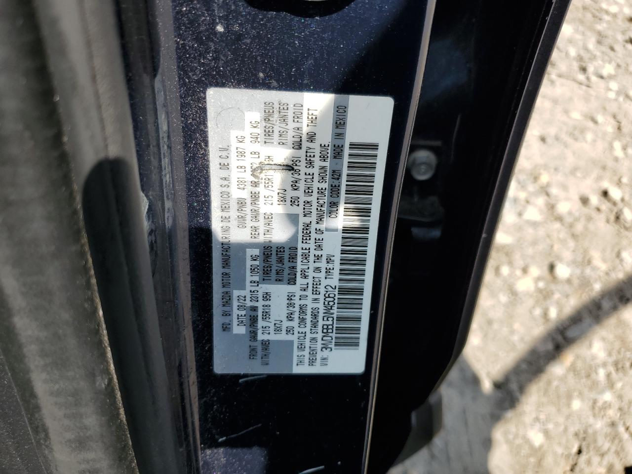 3MVDMBBL5NM450612 2022 Mazda Cx-30 Select