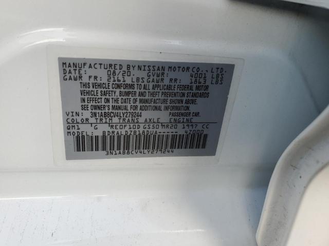 2020 Nissan Sentra Sv VIN: 3N1AB8CV4LY279244 Lot: 58154714