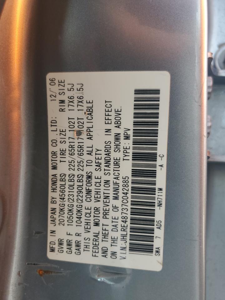 JHLRE48737C042885 2007 Honda Cr-V Exl