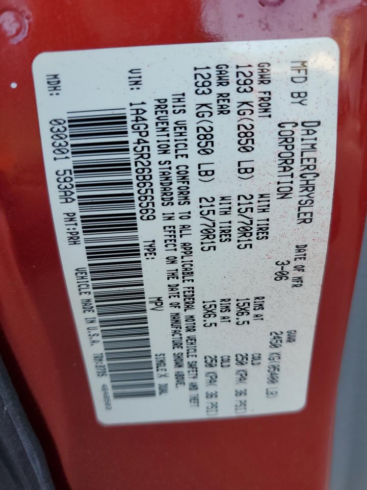 1A4GP45R26B656569 2006 Chrysler Town & Country