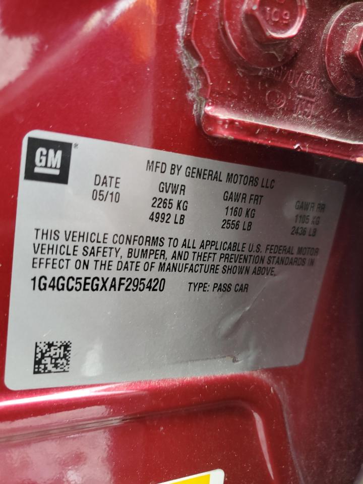 1G4GC5EGXAF295420 2010 Buick Lacrosse Cxl