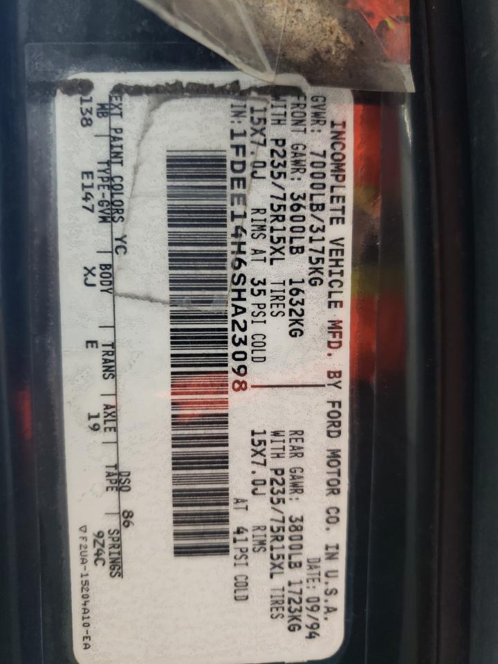 1FDEE14H6SHA23098 1995 Ford Econoline E150 Van