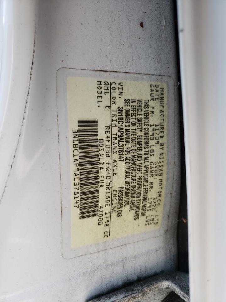 3N1BC1AP9AL378147 2010 Nissan Versa S
