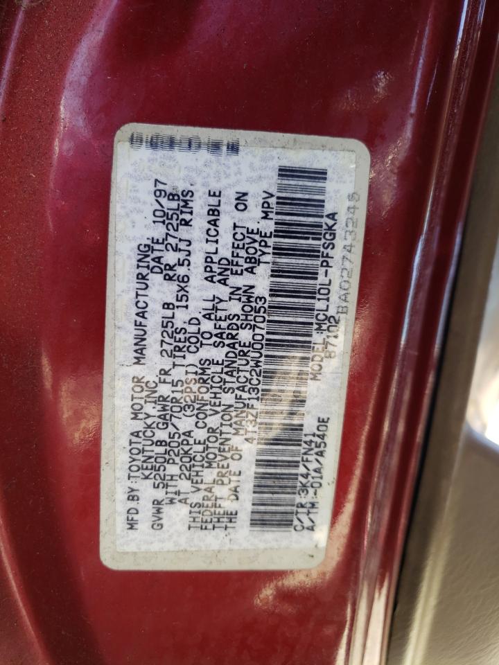 4T3ZF13C2WU007053 1998 Toyota Sienna Le