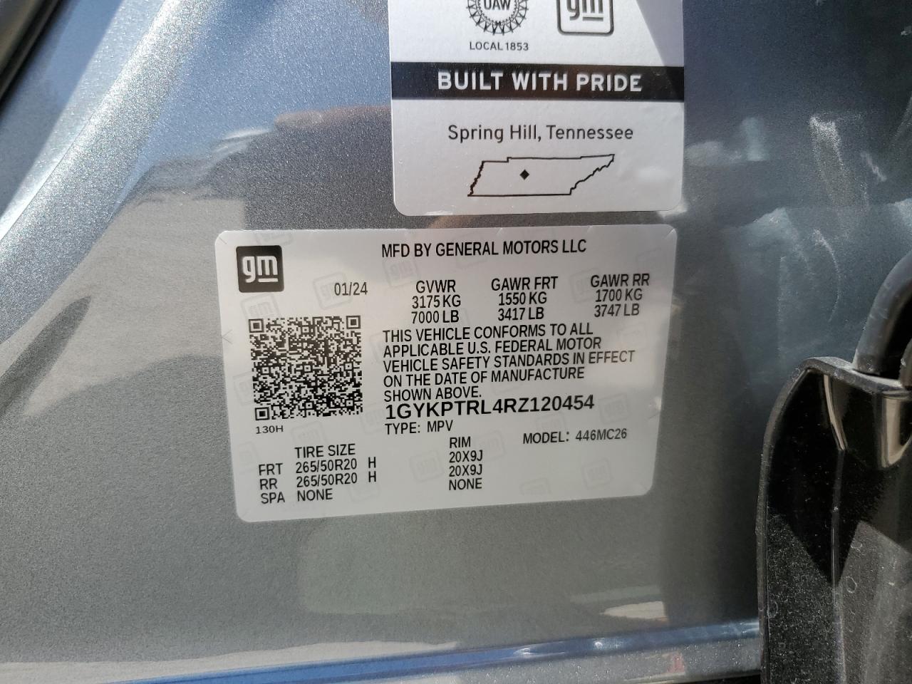 1GYKPTRL4RZ120454 2024 Cadillac Lyriq Sport