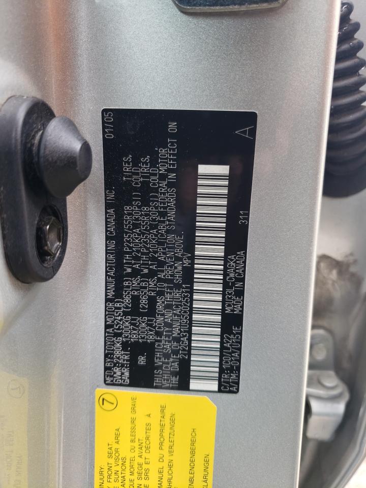 2T2GA31U95C025311 2005 Lexus Rx 330